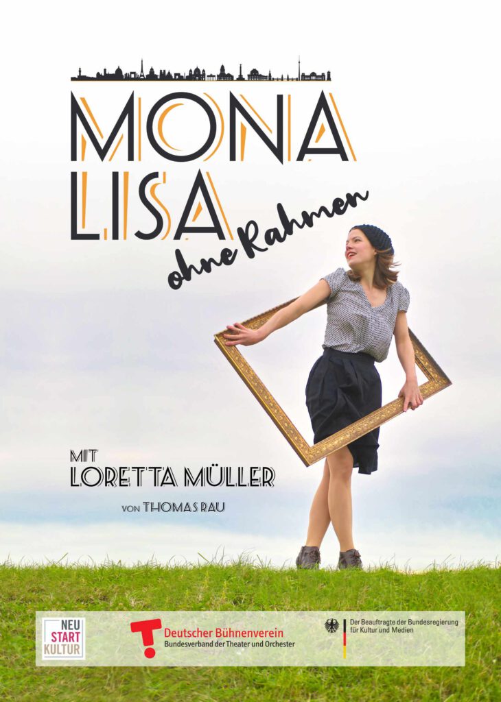 Mona Lisa ohne Rahmen mit Loretta Müller im Altstadttheater Köpenick. Foto/Grafik: Benjamin Stoll