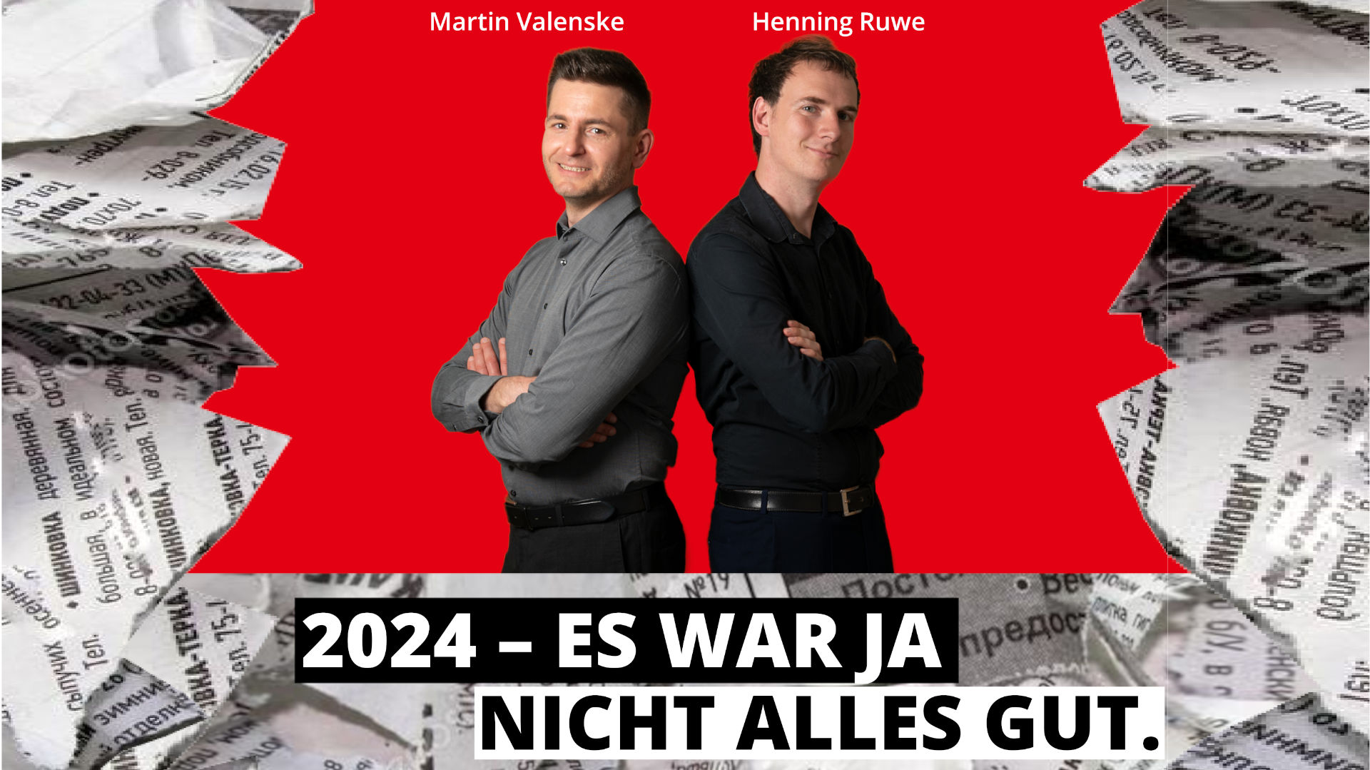 2024 - Es war ja nicht alles gut! Satirischer Jahresrückblick im Altstadttheater Köpenick mit Martin Valenske und Henning Ruwe